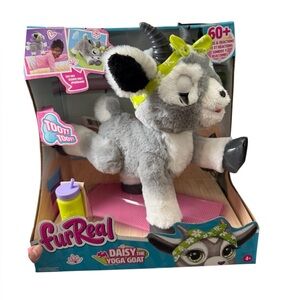 FurReal Daisy the Yoga Goat - Gray and White Interactive Toy